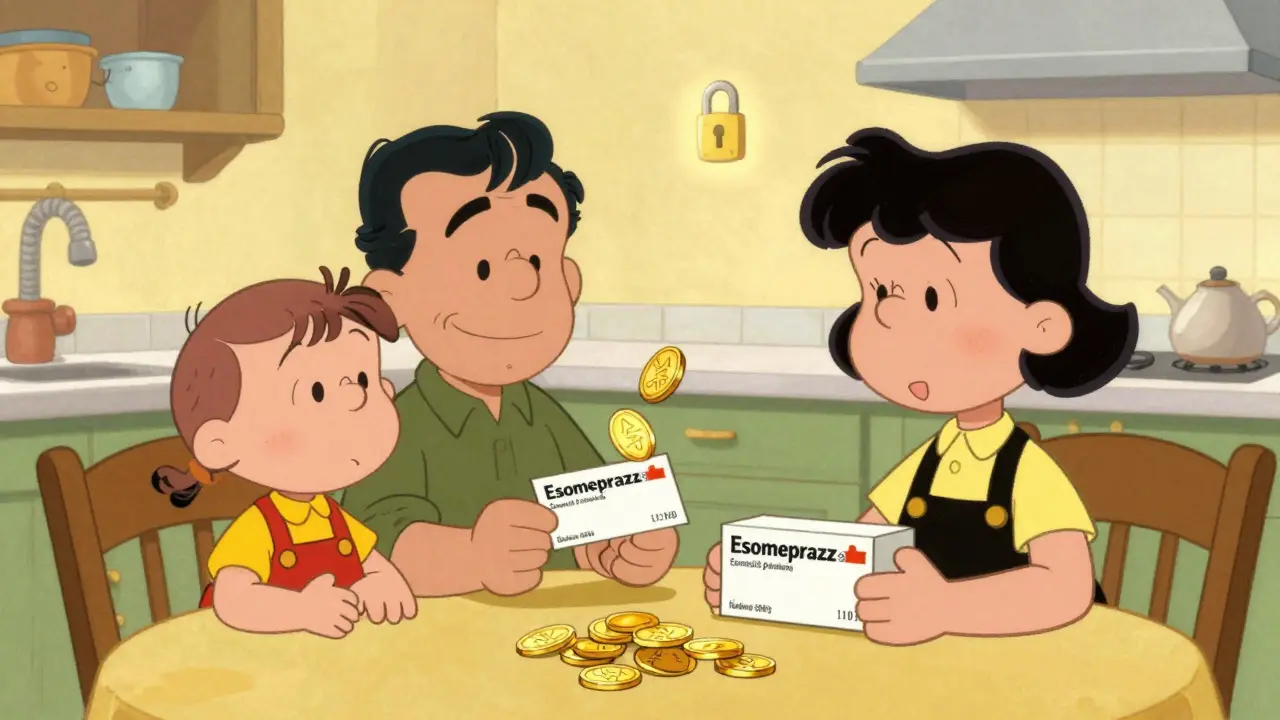 Family saving money on generic medication delivery