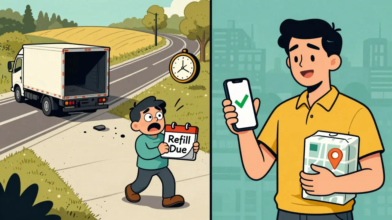 Vintage illustration comparing chaotic delays vs secure tracking